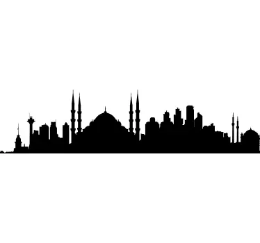 Vinilo decorativo silueta perfil Estambul - TenVinilo