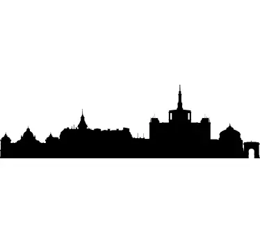 Vinilo decorativo skyline Bucarest - TenVinilo