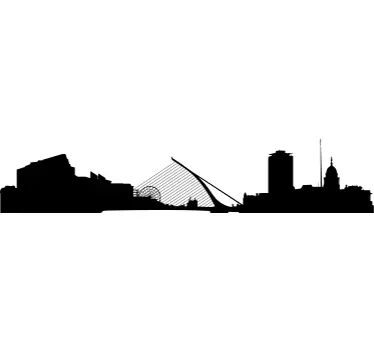 Vinilo decorativo skyline Dublín - TenVinilo
