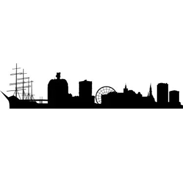 Vinilo decorativo skyline Gothenburg - TenVinilo