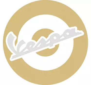 Pegatina para moto logotipo dorado Vespa - TenVinilo