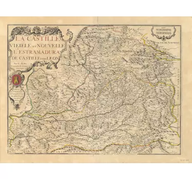 Vinilo mapa de Castilla 1706 - TenVinilo