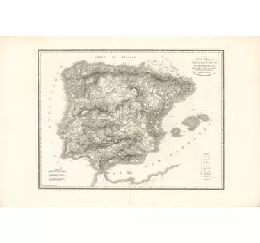 Vinilo mapa España 1823 - TenVinilo
