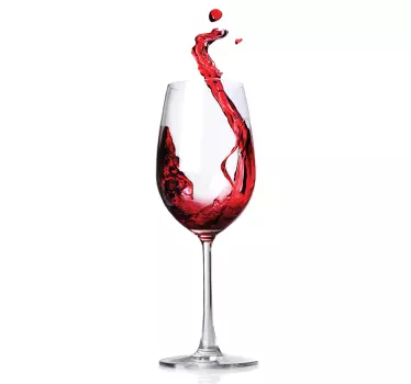 Vinilo para nevera copa de vino - TenVinilo