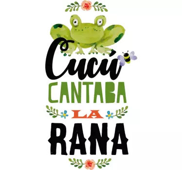 Vinilo infantil canción cu cu cantaba la rana - TenVinilo