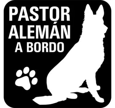 Vinilo Pastor Alemán a bordo - TenVinilo