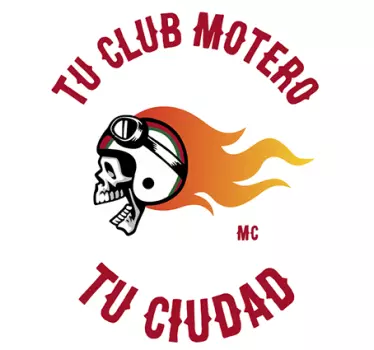 Vinilo personalizable club motero - TenVinilo