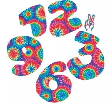 Vinilo reloj pared  tie dye - TenVinilo
