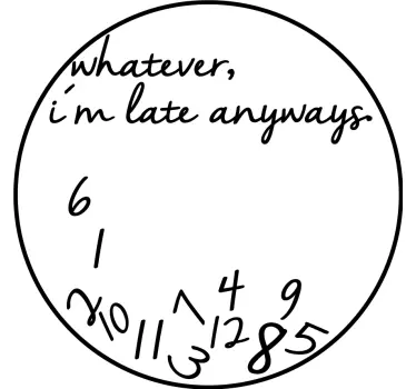 Vinilo reloj whatever - TenVinilo