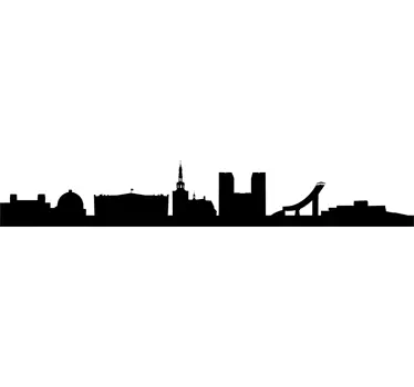 Vinilo skyline contorno de la ciudad - TenVinilo