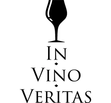Vinilo texto latín in vino veritas - TenVinilo