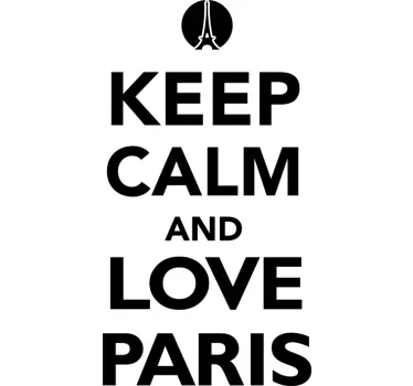 Vinilos París texto keep calm - TenVinilo