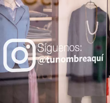 Vinilo escaparate síguenos en instagram - TenVinilo