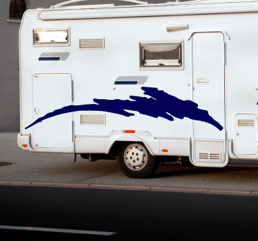 Pegatina autocaravana ornamental monocolor - TenVinilo
