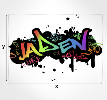 Vinilo decorativo infantil graffiti personalizado - TenVinilo