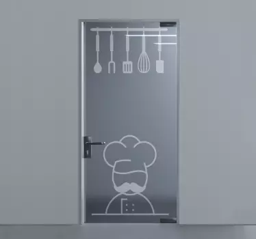 Vinilo para puerta de cubiertos de cocina - TenVinilo