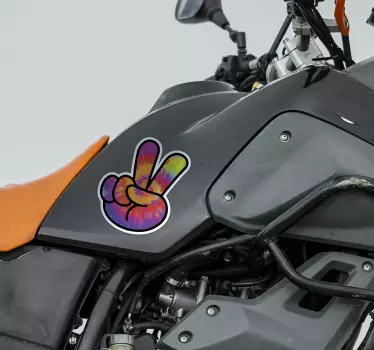 Pegatina para moto símbolo de la paz dedos - TenVinilo