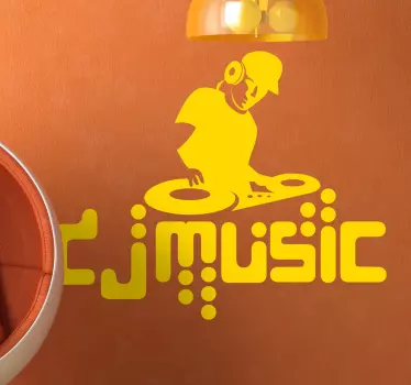 Vinilo decorativo DJ music - TenVinilo