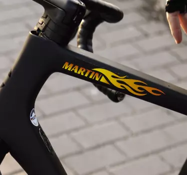 Pegatina para bicicleta nombre personalizado - TenVinilo