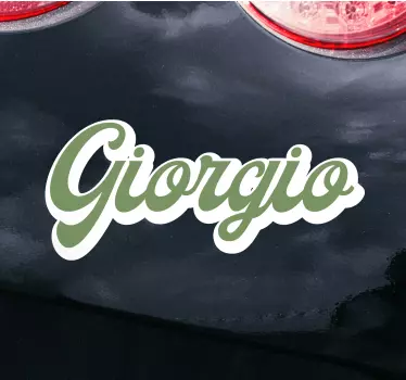 Pegatina coche personalizada nombre caligrafía vintage - TenVinilo