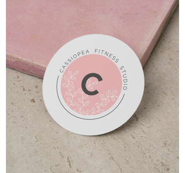 Vinilo oficina círculo personalizado con logotipo - TenVinilo