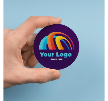 Vinilo oficina círculo personalizado con logotipo - TenVinilo