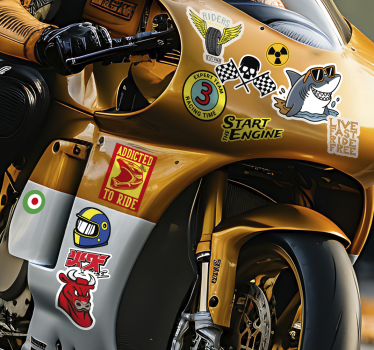 Pegatina para moto diseño bomb sticker - TenVinilo