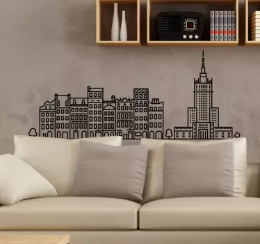 Adhesivo decorativo Varsovia ciudad - TenVinilo