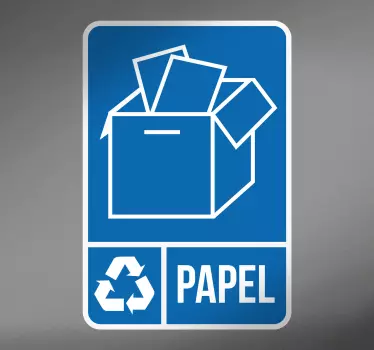Adhesivos reciclaje papel - TenVinilo
