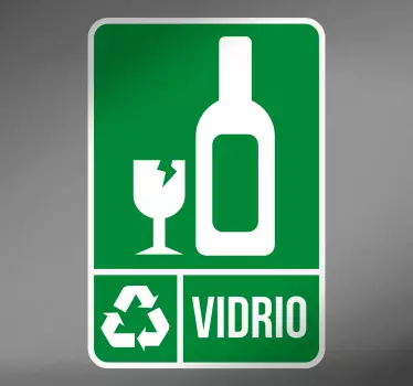 Adhesivos reciclaje vidrio - TenVinilo