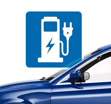 Pegatina icono punto de carga eléctrico - TenVinilo