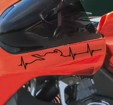 Pegatina moto  latido del corazón - TenVinilo