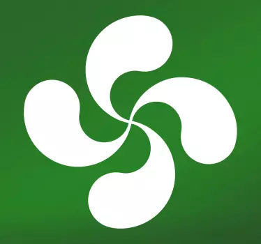 Pegatina para moto bandera de Euskadi lauburu - TenVinilo