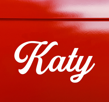 Pegatina coche personalizada fuente delicada - TenVinilo