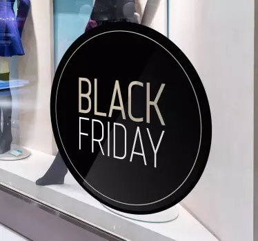 Vinilo escaparate elegante promo black friday - TenVinilo