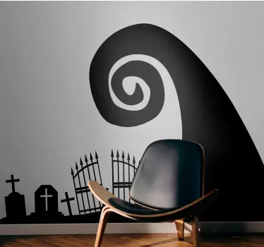 Vinilo Halloween espiral cementerio - TenVinilo