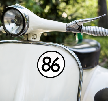 Pegatina para moto número personalizable - TenVinilo