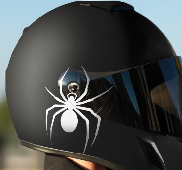 Pegatina moto diseño de araña monocolor - TenVinilo