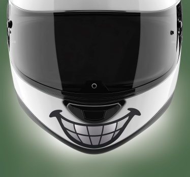 Pegatina moto diseño de dientes divertidos - TenVinilo