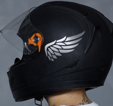 Pegatina moto diseño de motocicleta con alas - TenVinilo