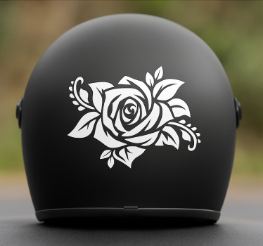 Pegatina moto diseño de rosa silvestre - TenVinilo