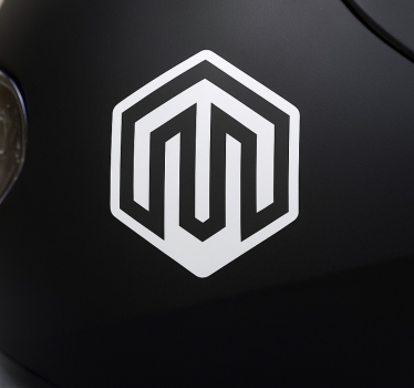 Pegatina moto diseño hexagonal moderno geométrico - TenVinilo