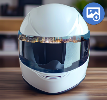 Pegatina moto diseño personalizable de visera de casco - TenVinilo