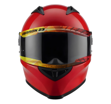 Pegatina moto nombre y número de visera - TenVinilo