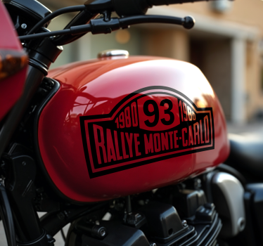 Pegatina moto número de rally de montecarlo - TenVinilo