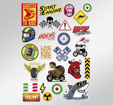 Pegatina para moto diseño bomb sticker - TenVinilo
