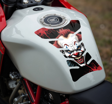 Pegatina para moto payaso enojado - TenVinilo