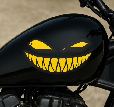 Pegatina moto sonrisa sombra - TenVinilo