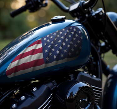 Pegatina moto sportster con bandera de ee. Uu. - TenVinilo