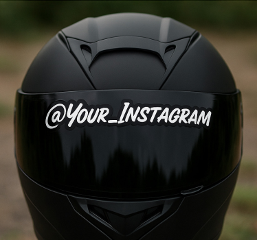 Pegatina moto texto personalizado en casco - TenVinilo